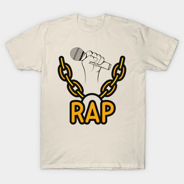 Microphone Rap chain T-Shirt by O.M design